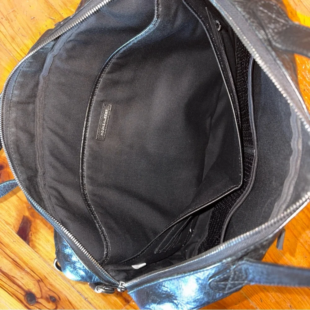 Hook & Albert Backpack or Briefcase Black Leather Convertible MultiFunction